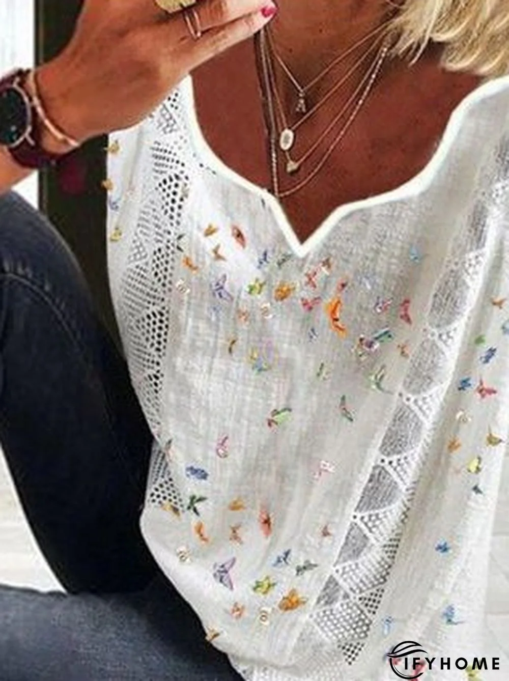 Butterfly Cotton Sleeveless Tops | IFYHOME