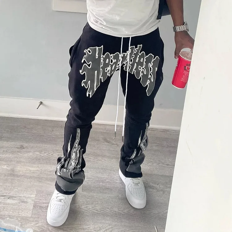 Men's Heartless Graphic Flared Sweatpants