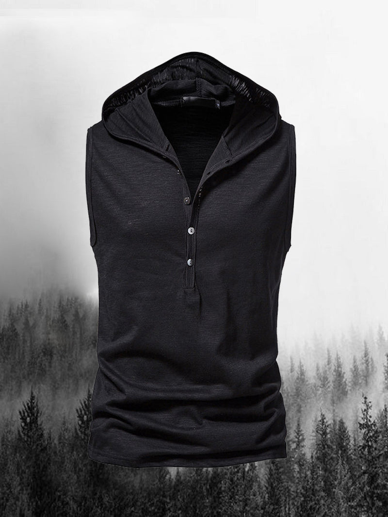 Men's Classic Basic All-Matching Slub Cotton T-shirt Vest