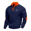 Men's Outdoor Casual Colorblock Stand Collar Sweatshirt