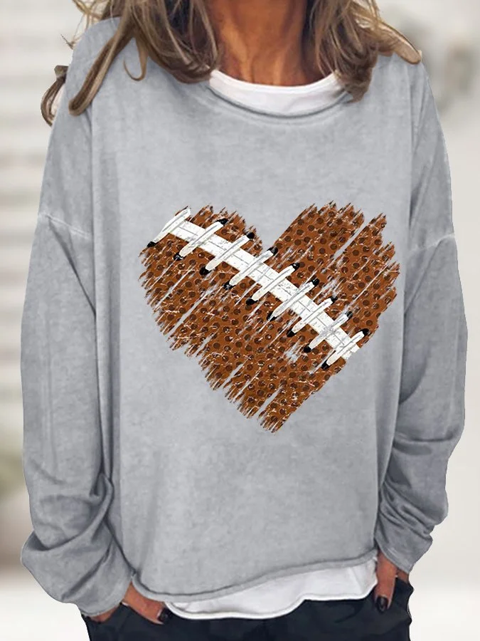 Women's Football Lover Casual Long-Sleeve T-Shirt socialshop