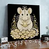 DIY Pearl Painting Mouse for Home Wall Decor with Frame(30x30cm)
