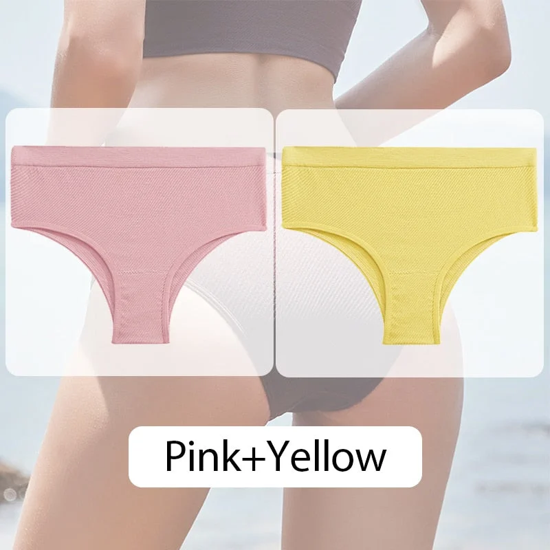 FINETOO Women Seamless Panties M-XL Low Waist Briefs Ladies Comfortable Underpants Sexy Girls Underwear Female Lingerie 6 Colors