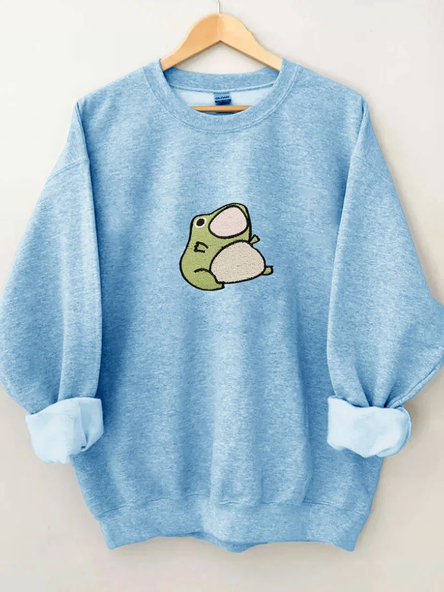 Frog with Mouth Open Scream Sweatshirt