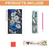 Bouquet blanc 5d DIY partiel AB carr&eacute; complet avec des kits d&rsquo;art de peinture en diamant pour adultes d&eacute;butants d&eacute;coration int&eacute;rieure peintures diamants art de pierres pr&eacute;cieuses 17,72x29,53 pouces