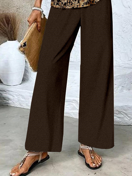 Women's Sleeveless Square Collar Floral Printed Casual Set