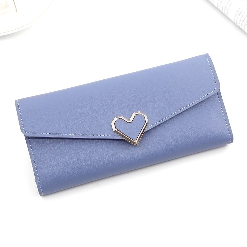 Women’s Heart Shape Pu Leather Lock Clasp Wallets
