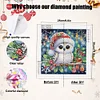 (US Local)4pack Xmas Owl-Crystal Rhinestone Diamond Painting(30x30cm)