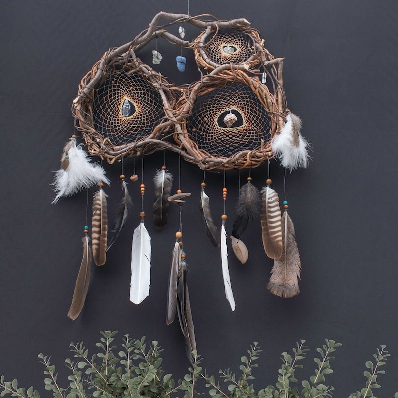 Stone dream catcher Natural for chakra healing