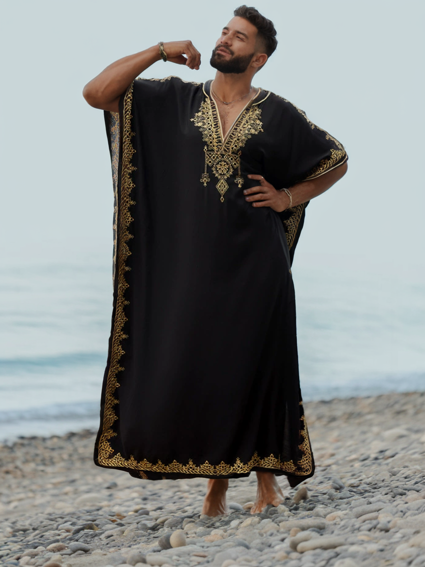 Men's Embroidery Ethnic Long Kaftan