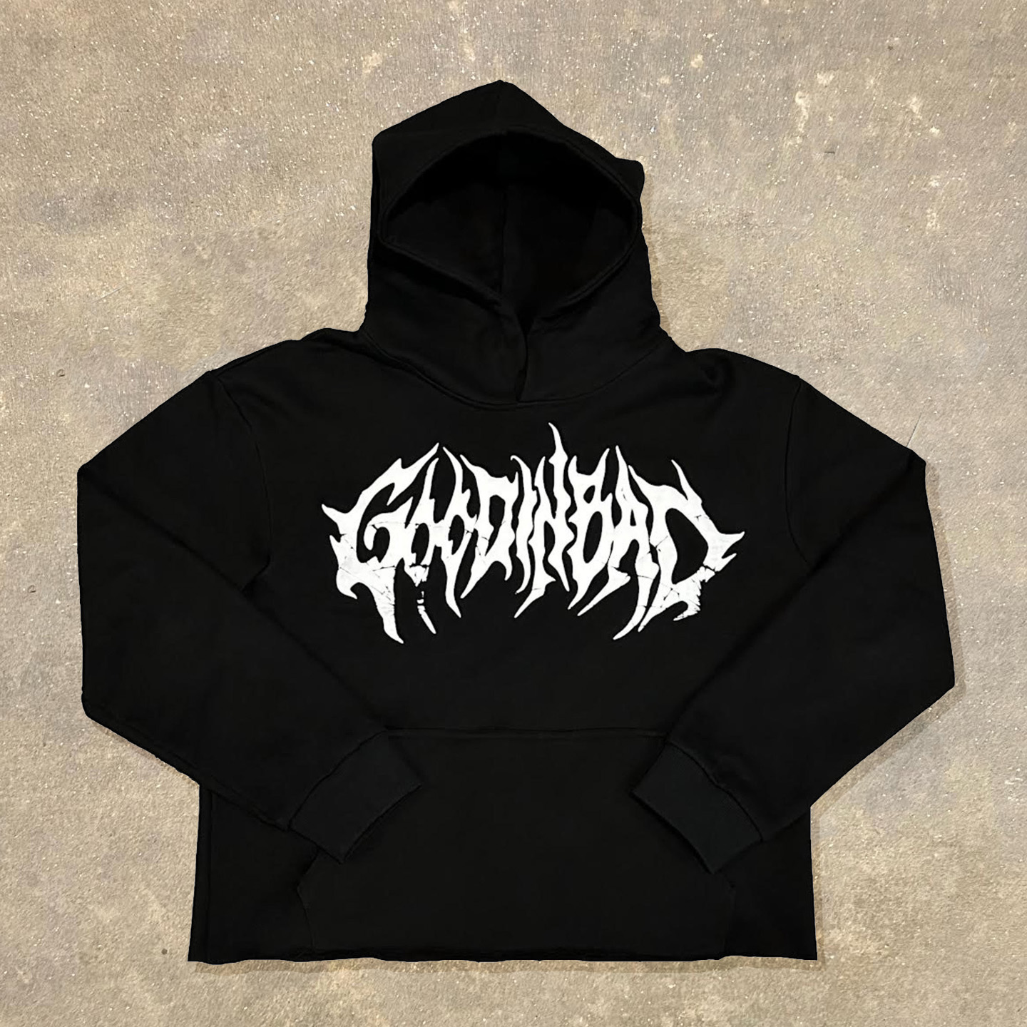 Good In Bad Print Long Sleeve Hoodies