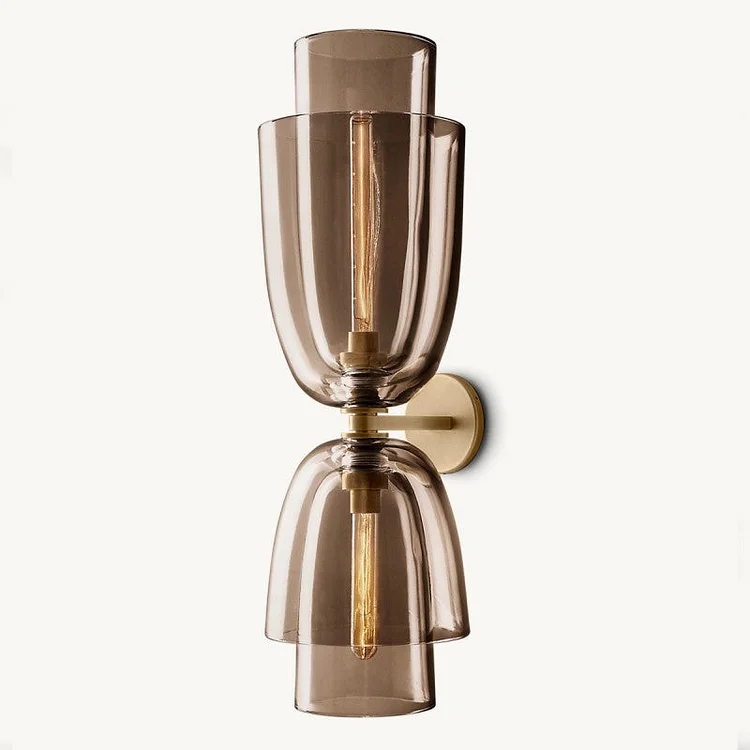 Bloom Amber Glass Cloche Grand Sconce Vjlight