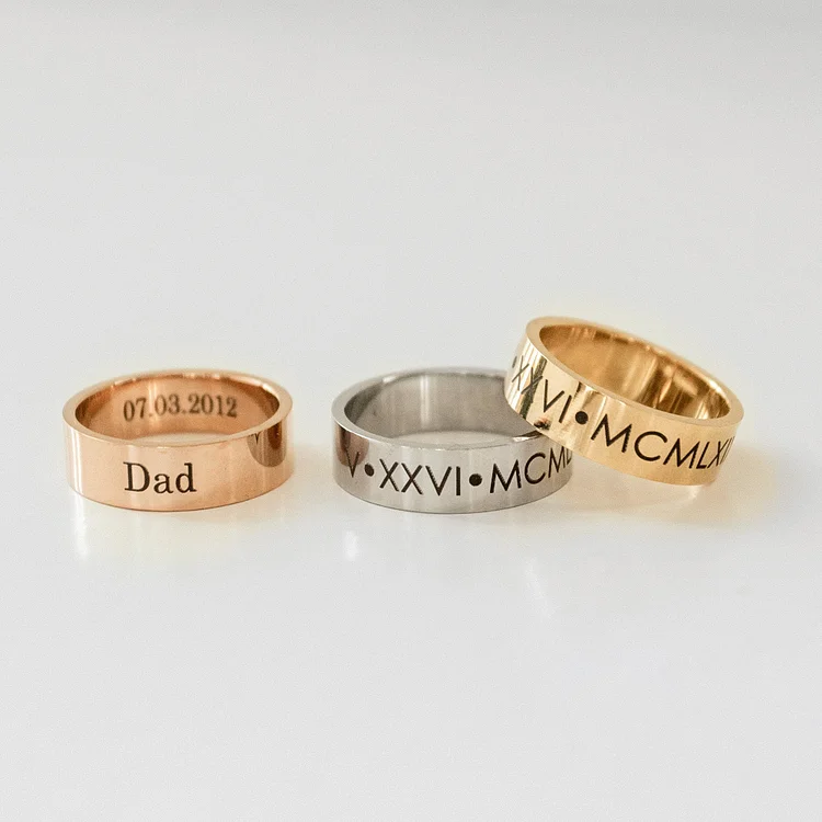 Simple Personalized Men's Ring