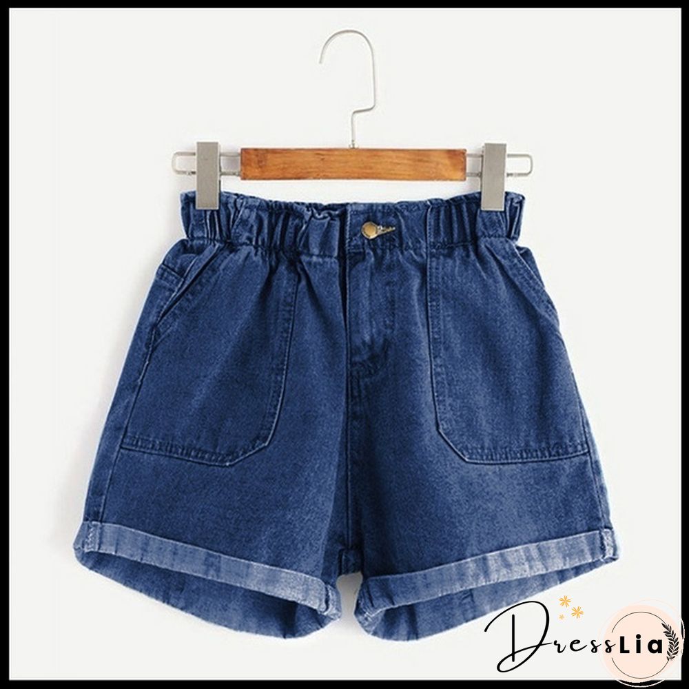 S-5XL Women's Fashion Summer Sexy Slim Fit Denim Shorts Girl's High Waist Jean Shorts Jeans Pants