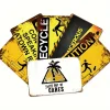 6pcs - Caution & Safety - Vintage Warning Metal Sign (12*16Inch)