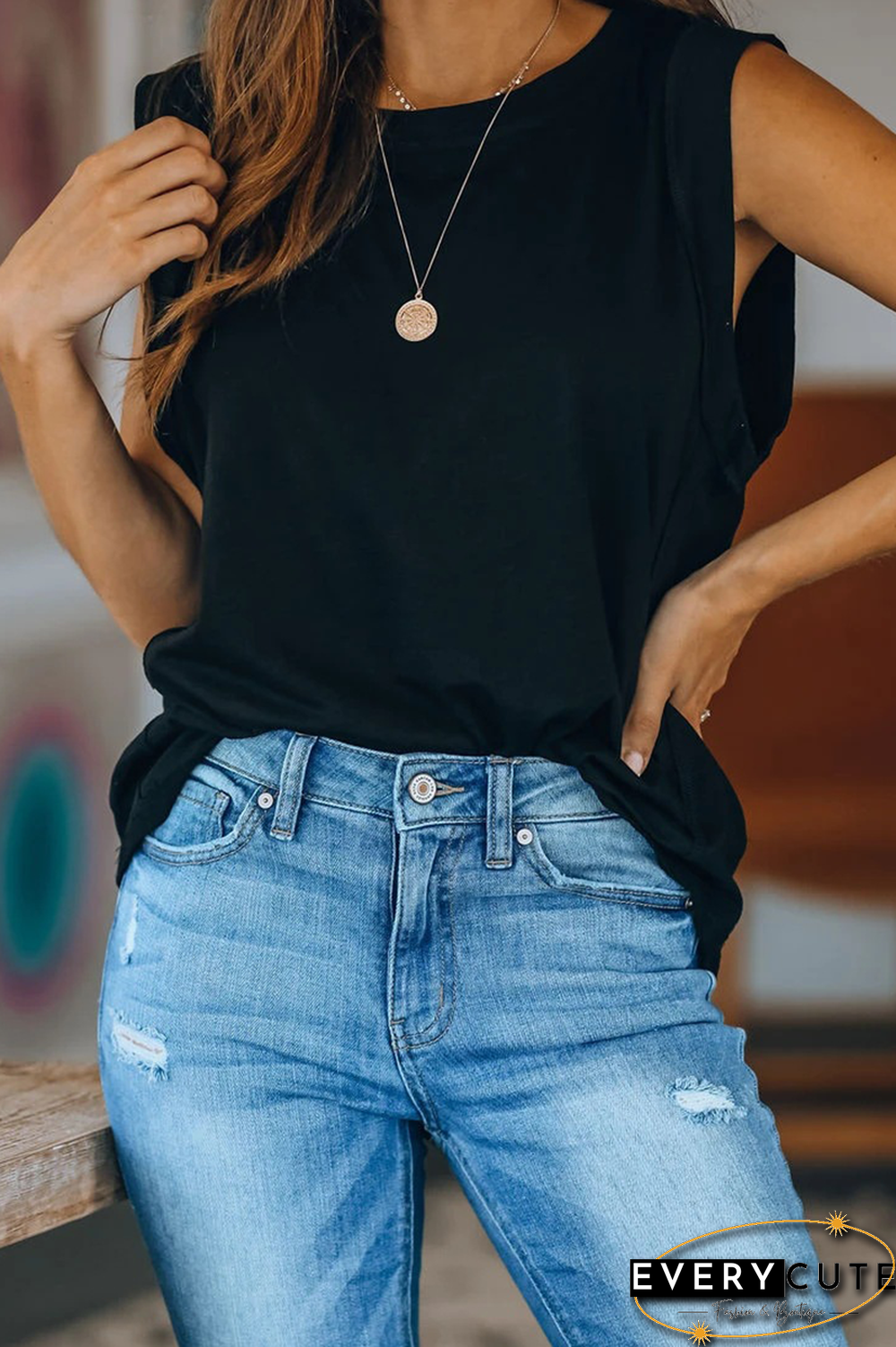 Casual Solid Basic O Neck T-Shirts(4 Colors)