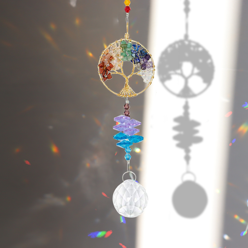 

Gold Life Tree - Art Crystal Suncatcher, 501 Original