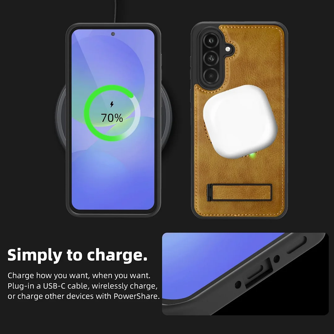 Samsung Galaxy Z Fold 6 Leather Case Magnetic Protective Case Holder Phone Case