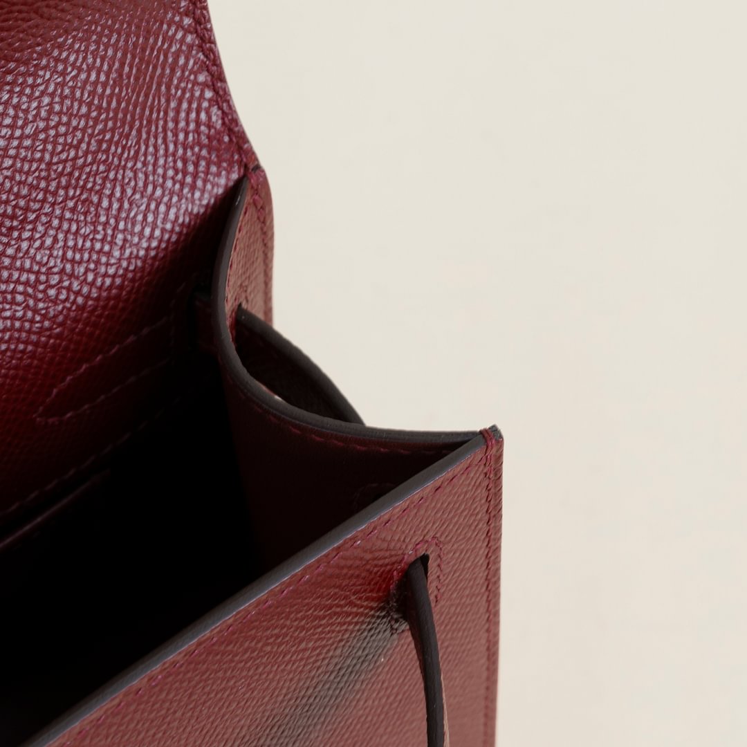 Kelly pochette Epsom 55 Rouge H GHW
