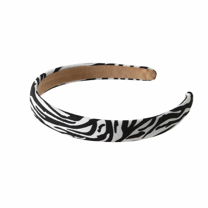 Guanyang Zebra Print Leopard Print Headband Retro Sponge Face Washing Pressure Hairband Simple Fashion Headband Hair Accessories