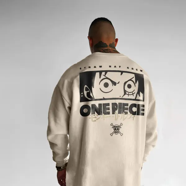 Oversized Unisex 'O.P.' Crew Neck Sweatshirt