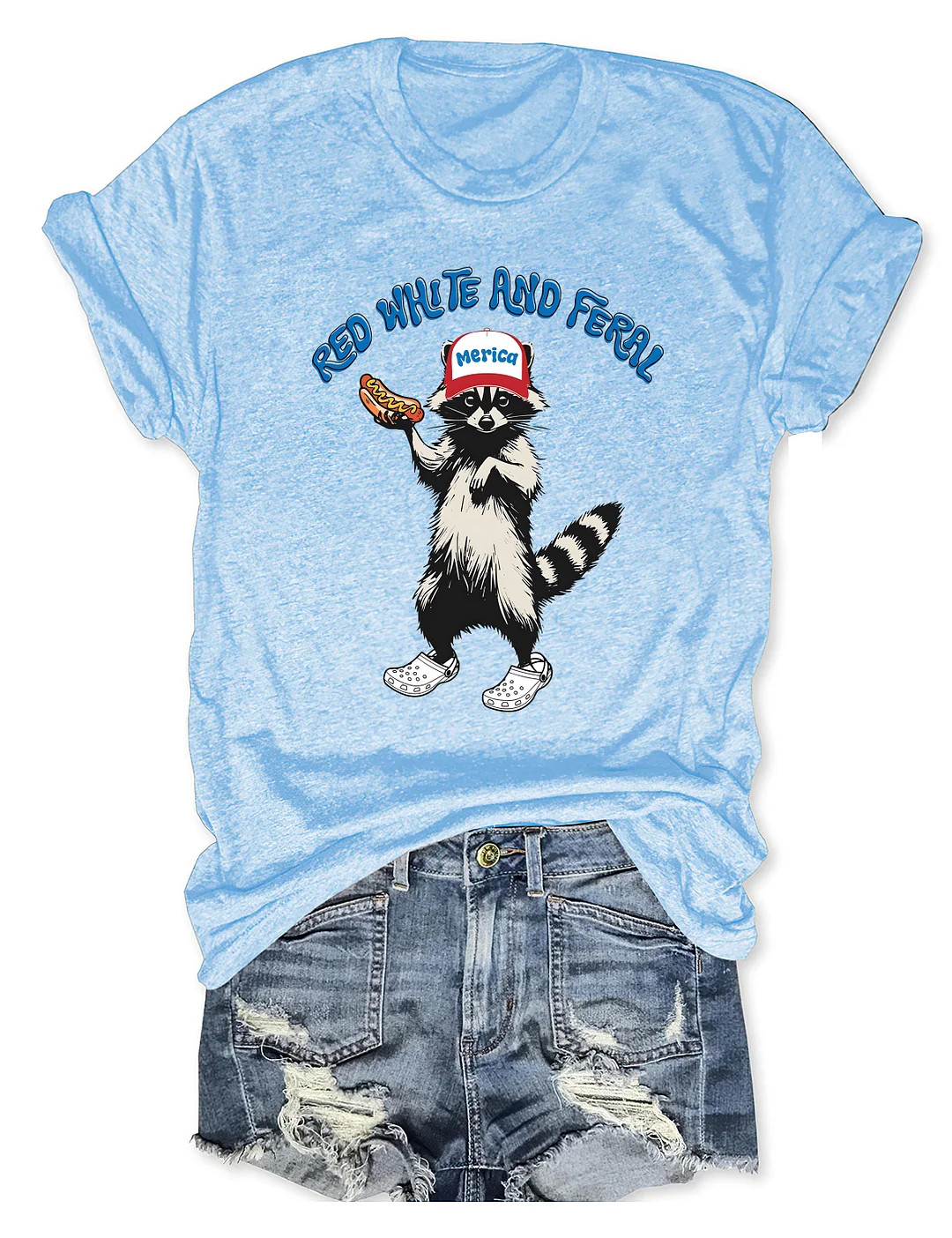 Red White And Feral T-shirt