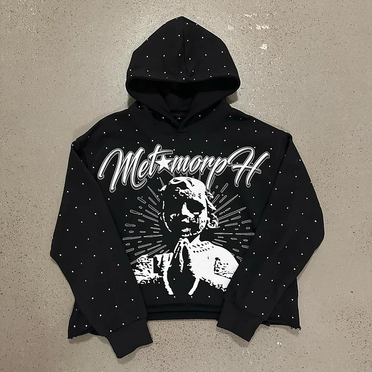 Vintage Prayer Graphic Oversized Hoodie