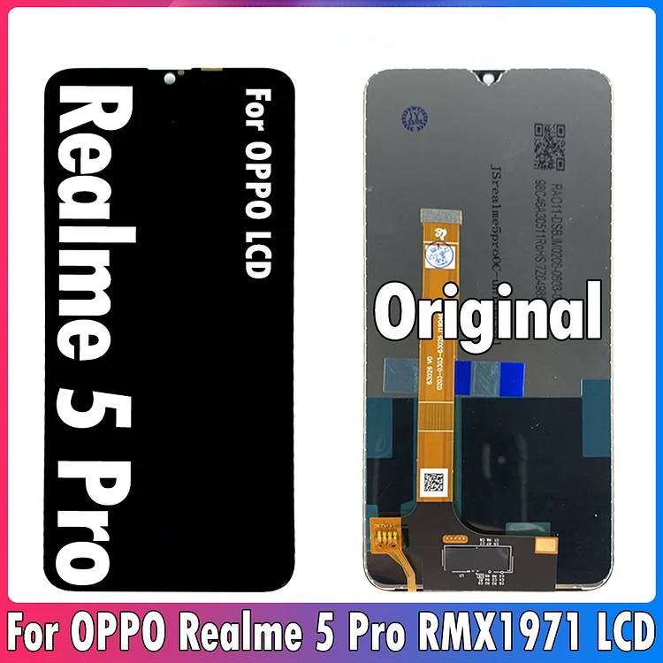 6.3inch Original For OPPO Realme 5 Pro LCD RMX1971 Display Touch Screen Digitizer Assembly For Realme 5Pro LCD Parts