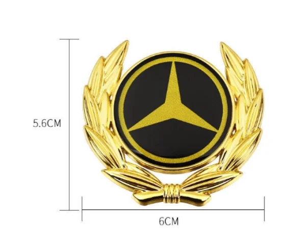 Wheat Ear Car Stickers Car Metal Car Logo Stickers 3d Three-dimensional Decorative Stickers