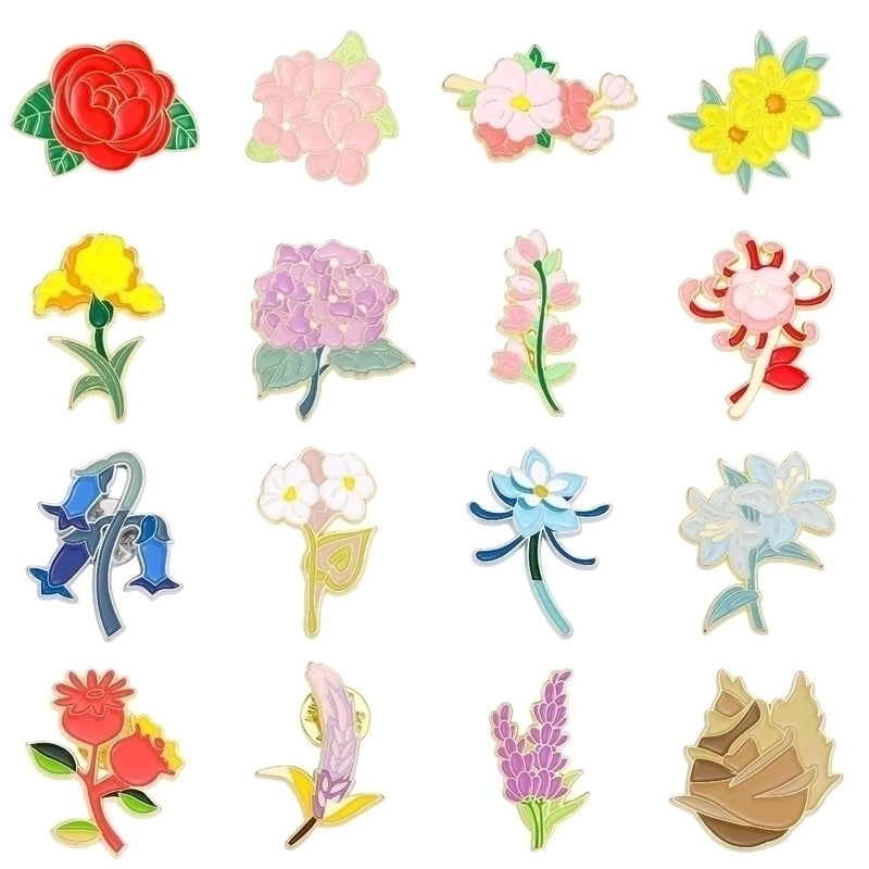 Basic Pin Flower Alloy Enamel Women’S Brooches