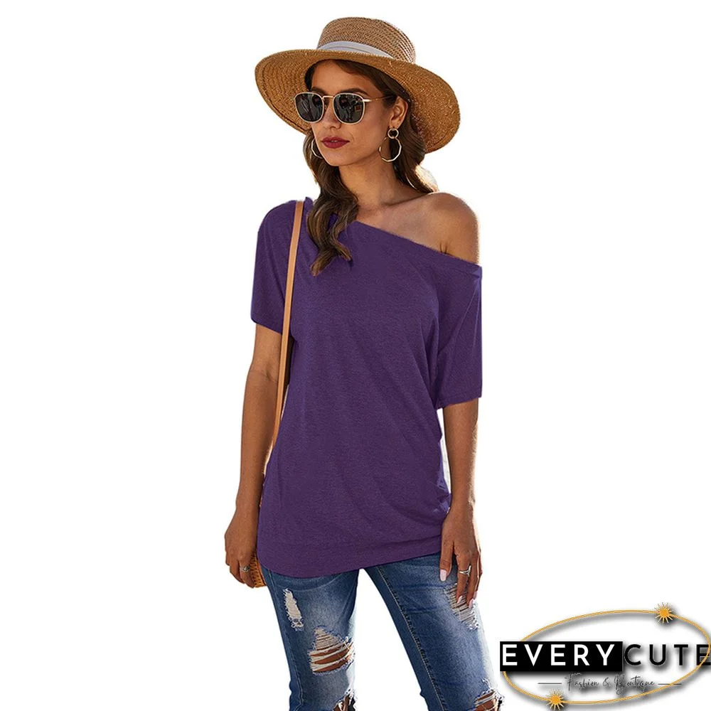 Purple Short Sleeve T Shirt