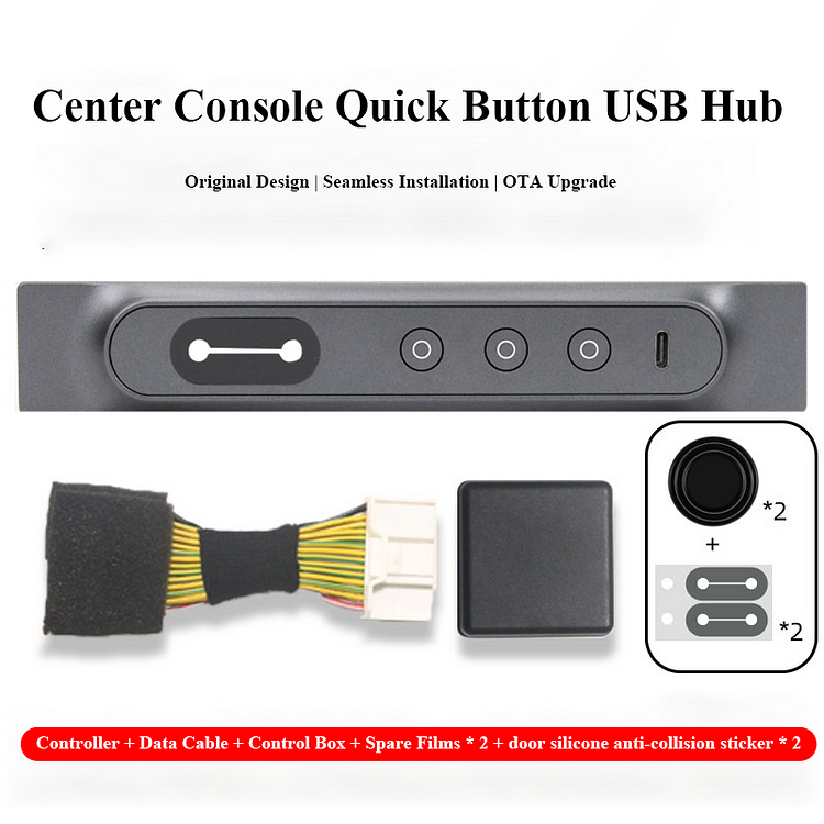Für Model 3/Y USB-Hub Mit Ausziehbarem Datenkabel, Center Control