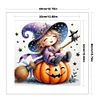 Halloween Witch And Pumpkin-11CT Stamped Cross Stitch 40*40cm/15.75*15.75in tapestrymarket