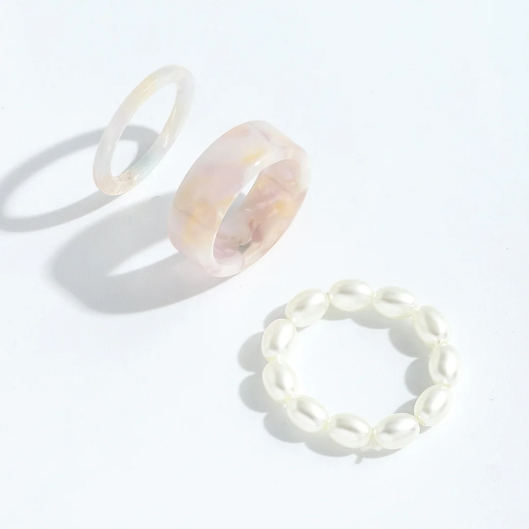 Dvacaman 2021 New Trendy Colorful Dripping Oil Resin Rhinestone Geometric Rings Hand-Painted Open Rings for Women Party Jewelry