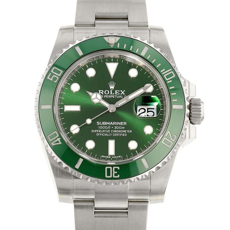 RO💚LEX SUBMARINER 116610LV HULK