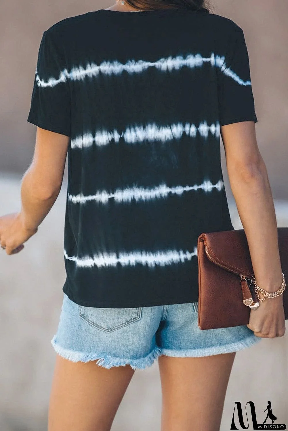 MidiSono - Tie Dye Stripes Basic Tee