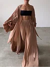 Strapless+Wide Leg Three-Piece Suits