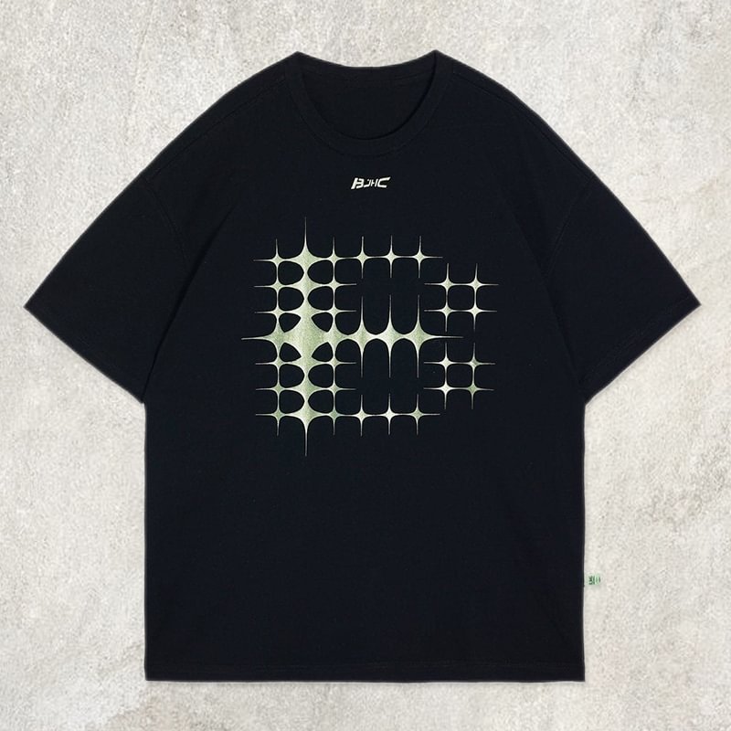Alphabet Stars Print Short Sleeve T-Shirt