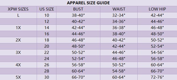 Size Guide, BMuir and Balmuir Clothing Sizes