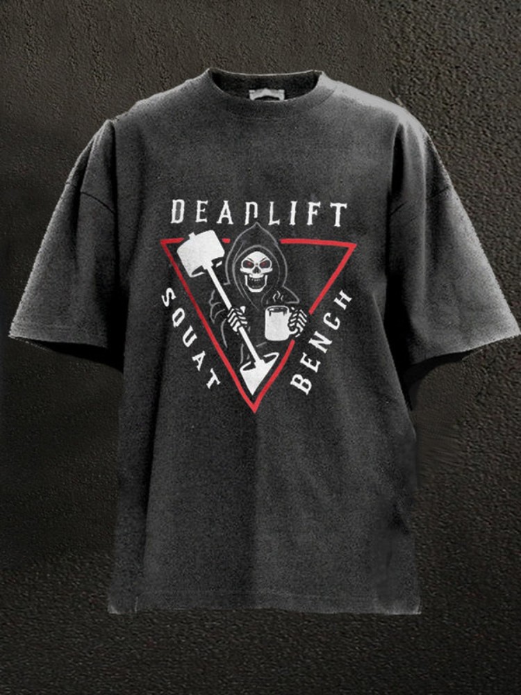 Deadlift Bench Squat Washed Gym T Shirt / Rvogue / Rvogue