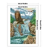 >SALE<Full Embroidery Cotton Thread 11CT Printed Waterfall Eagle Cross Stitch 50x70cm