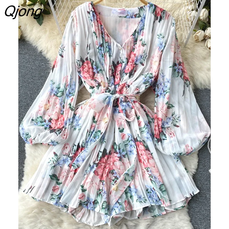Qjong Women Elegant Outfits Bodysuit Long Sleeve Female Jumpsuit clothes Overalls Summer Rompers party Clothing shorts playsuits