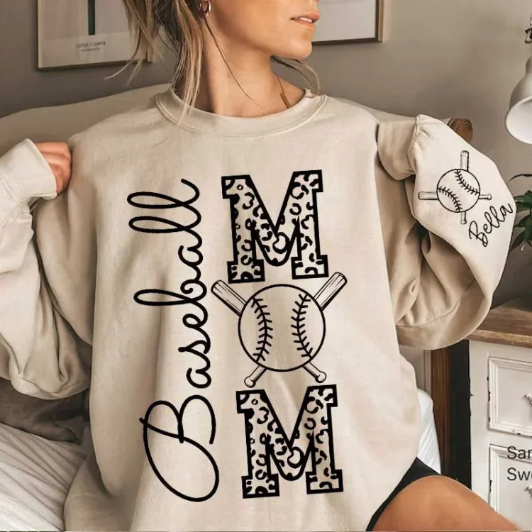 Baseball Mom Shirt Design – Cutout Leopard Print