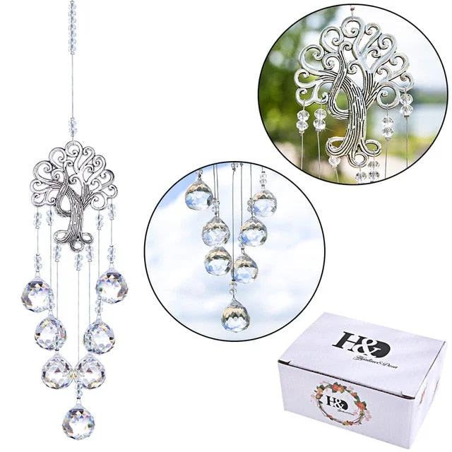 Hanging Crystal Suncatcher & Ball Home Decor