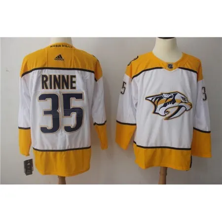 Men's  Nashville Predators #35 Pekka Rinne White Stitched NHL Jersey 5F17