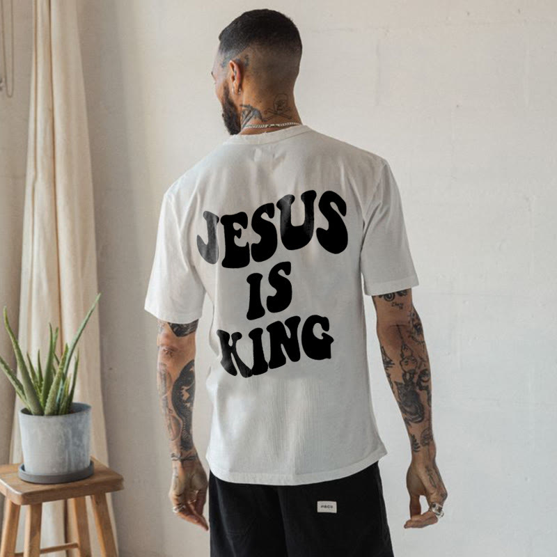 Jesus Is King Print Men's T-shirt