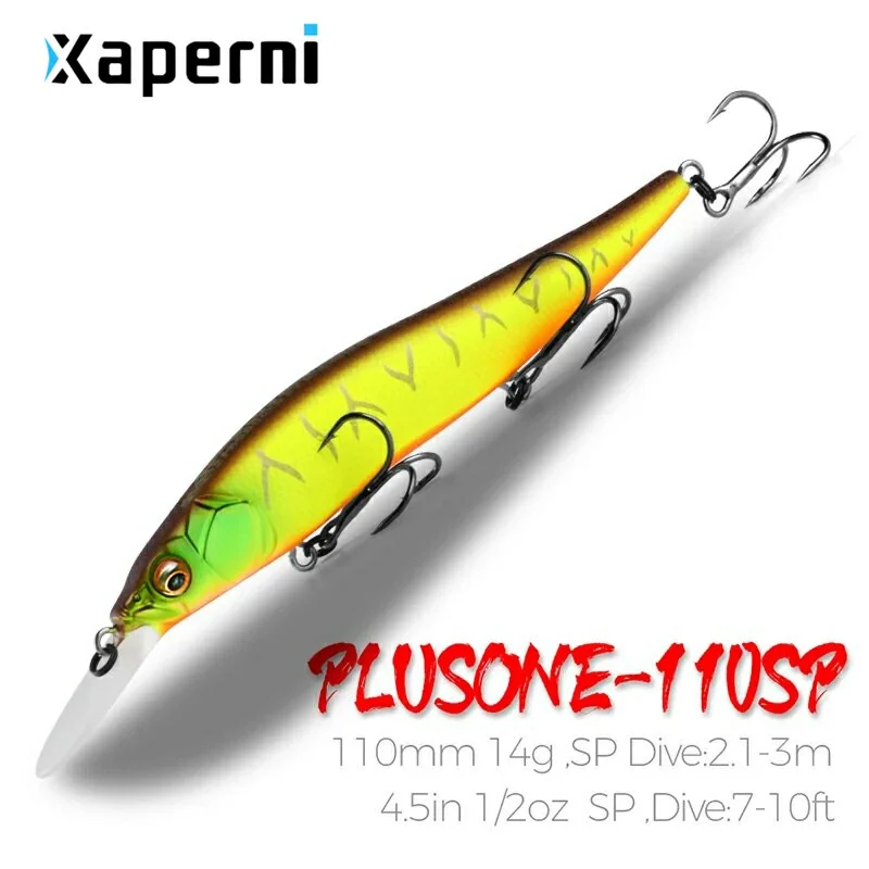 Xaperni NEW fishing lures, assorted colors, minnow crank  11cm 14g,tungsten weight system. hot model crank bait 10 colors
