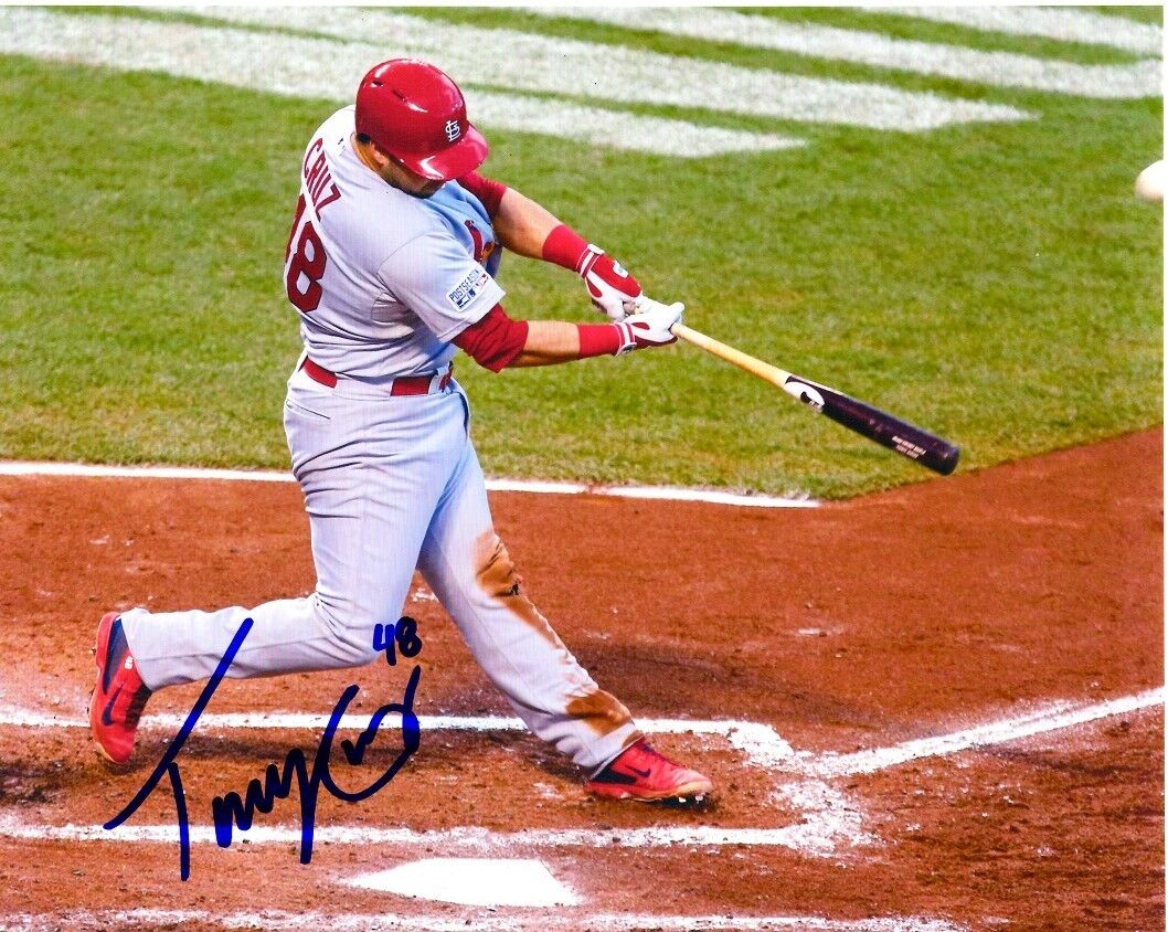 Signed 8x10 TONY CRUZ St Louis Cardinals Autographed Photo Poster painting - COA