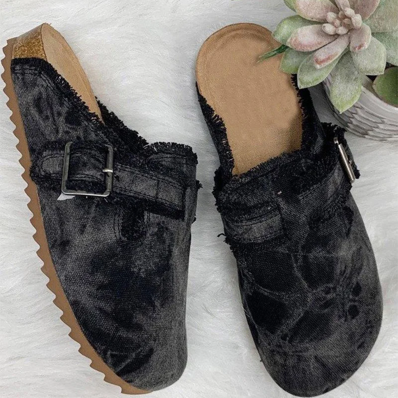 New leopard print toe half support beanie shoes