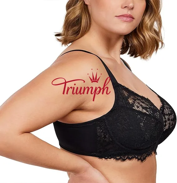Triumph - 3 piese 🔥Sutien de dama cu cupa intreaga din dantela